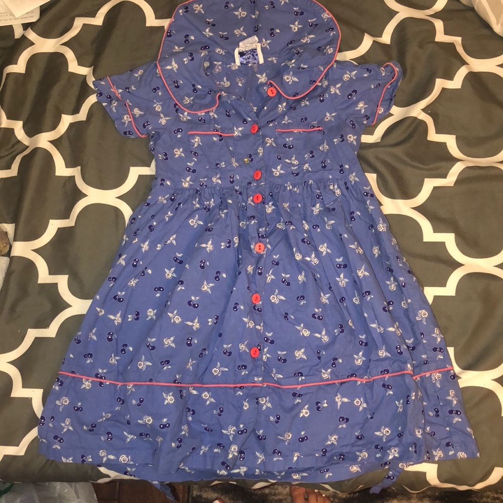 Blue cherry dress